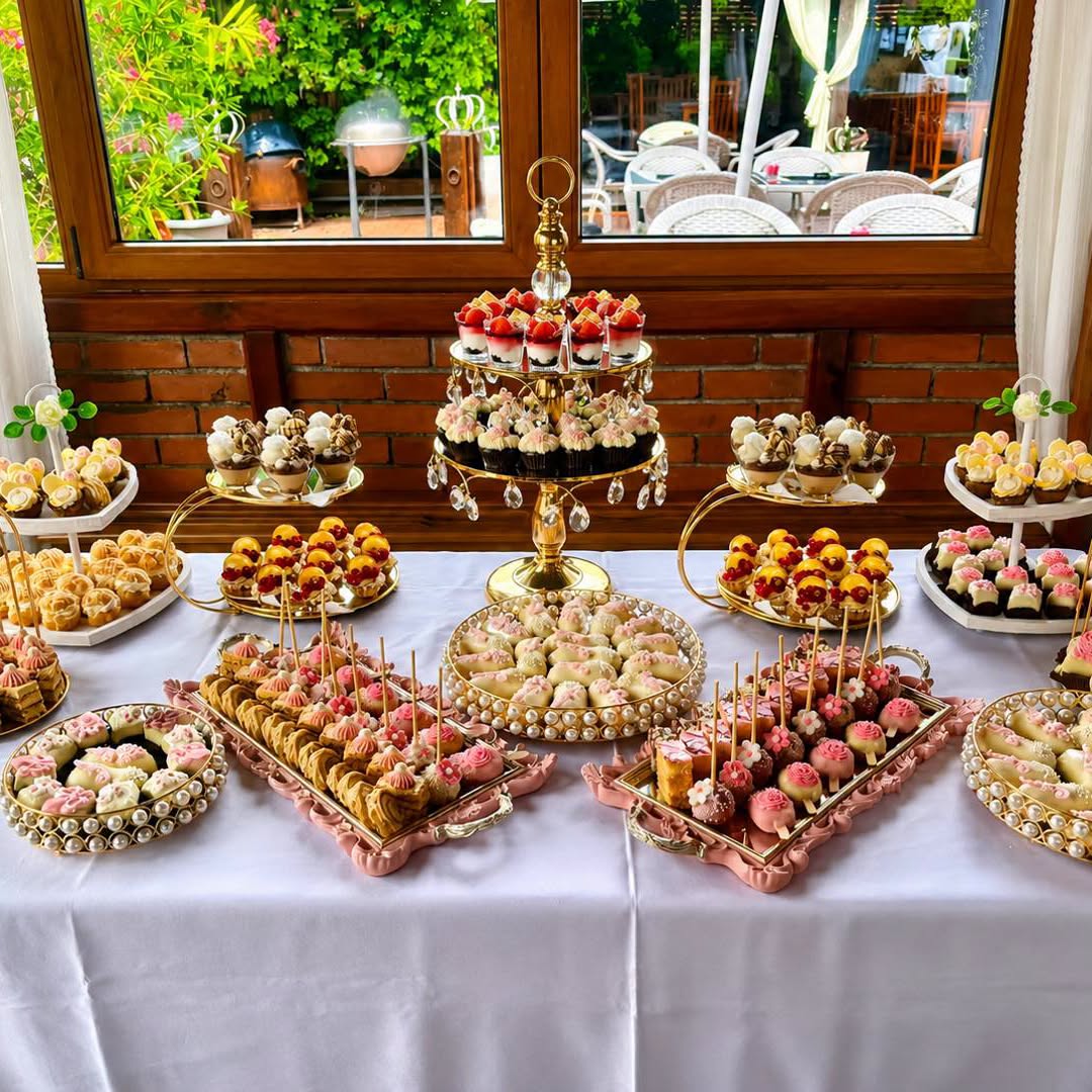 Masă dulce aranjată de Cofetăria Splendid